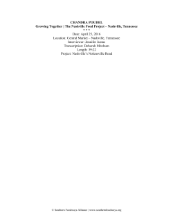 CHANDRA POUDEL Growing Together | The Nashville Food Project