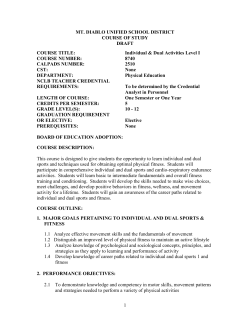 1 MT. DIABLO UNIFIED SCHOOL DISTRICT COURSE OF STUDY