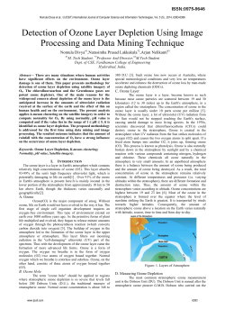 Detection of Ozone Layer Depletion Using Image Processing and