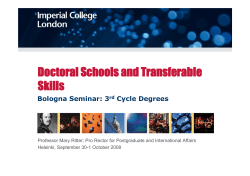 Doctoral Schools and Transferable Skills