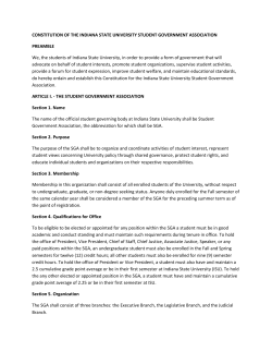 SGA. The constitutional - Indiana State University