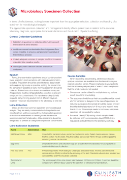 Microbiology Specimen Collection
