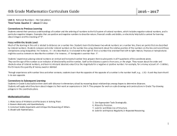 6th Grade Mathematics Curriculum Guide – 7