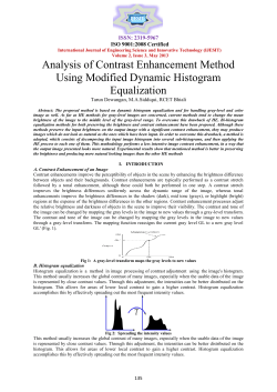 Analysis of Contrast Enhancement Method Using Modified