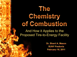 The Chemistry of Combustion