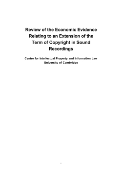 Review of the Economic Evidence Relating to an Extension of the