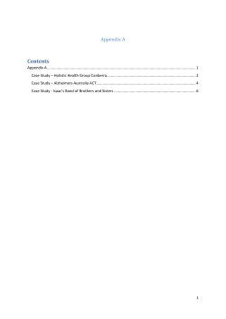 Appendix A - Community Services Directorate