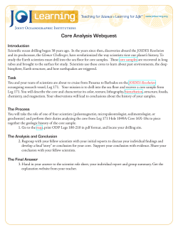 Core Analysis Webquest