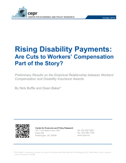 Rising Disability Payments: Are Cuts to Workers` Compensation Part
