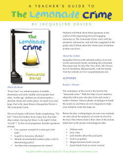 The Lemonade Crime - Jacqueline Davies