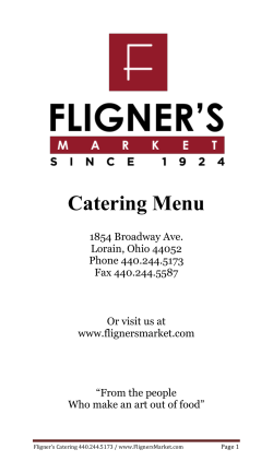 Catering Menu - Fligners Market