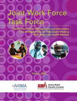 Joint Work Force Task Force: Health Information Management and