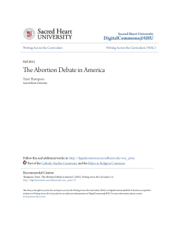 The Abortion Debate in America - DigitalCommons@SHU