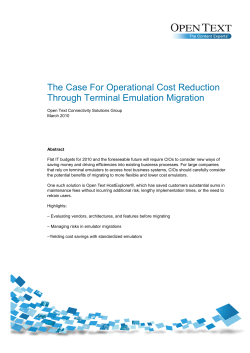 Reduce Costs Through Terminal Emulation