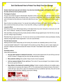 Don`t Get Burned! How to Protect Your Body From Sun Damage