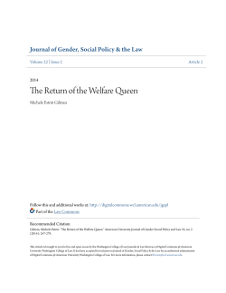 The Return of the Welfare Queen." American University