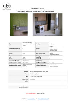 APPARTEMENT N&deg; L246 STUDIO &ndash; 40 m&sup2;
