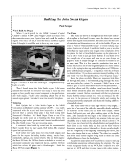 Building the John Smith Organ - Carousel Organ Association of