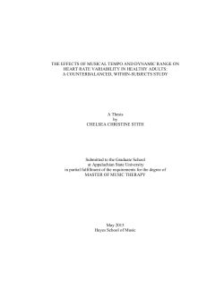 The Effects of Musical Tempo and Dynamic Range on