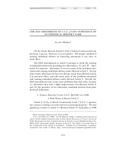 the 2010 amendments to ucc &sect; 9-503: sufficiency of