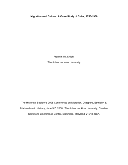 Migration and Culture: A Case Study of Cuba