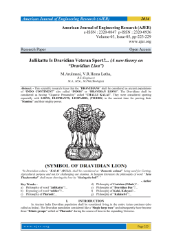 Jallikattu Is Dravidian Veteran Sport?