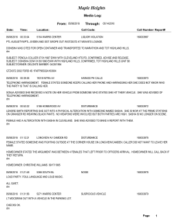 May 14 - City of Maple Heights