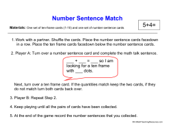 Number Sentence Match