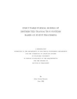 executable formal models of distributed transaction systems based