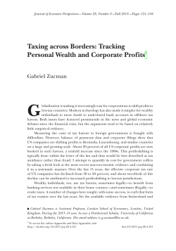 Taxing across borders: tracking personal wealth