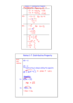 Notes 1-7: Distributive Property 2(9x + 11)
