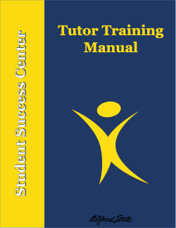 Tutor Training Manual
