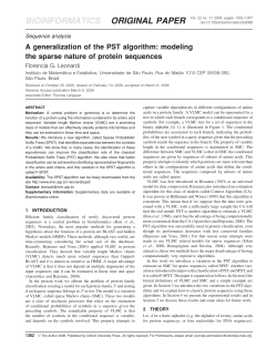 A generalization of the PST algorithm: modeling the sparse nature of