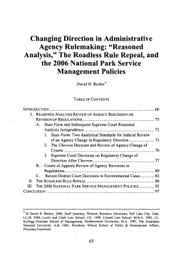 Changing Direction in Administrative Agency Rulemaking