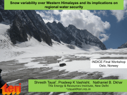 Snow variability over Western Himalayas and its implications