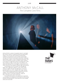 Anthony McCall programme notes