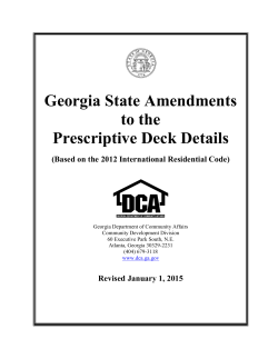 Georgia State Amendments to the Prescriptive Deck Details (Based