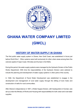 history of ghana water company limited