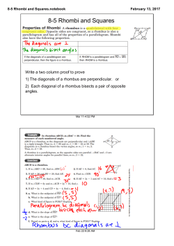 8-5 Rhombi and Squares.notebook