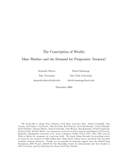 Mass Warfare and the Demand for Progressive Taxation1