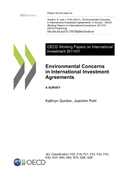 Environmental Concerns in International Investment