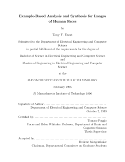 Example-Based Analysis and Synthesis for Images of Human Faces