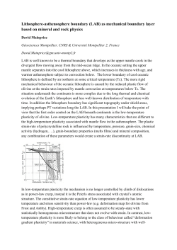Lithosphere-asthenosphere boundary (LAB) as mechanical