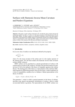 Surfaces with Harmonic Inverse Mean Curvature and