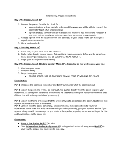 Final Poetry Analysis Instructions Day 1