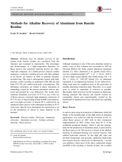 Methods for Alkaline Recovery of Aluminum from Bauxite Residue