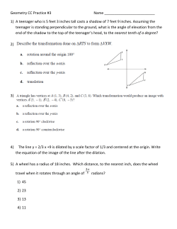 Geometry CC Practice #3 Name 1) A teenager who is 5 feet 3 inches