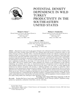 potential density dependence in wild turkey productivity in the