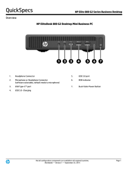 HP Elite 800 G2 Series Business Desktop