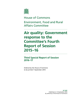 Air quality Government response
